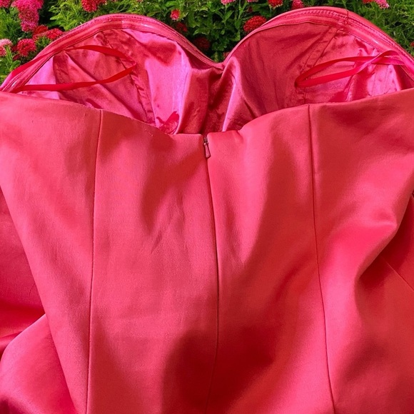 Royal Queen Sweetheart Neckline Strapless Evening Gown Size 12 Coral Pink - Picture 13 of 16